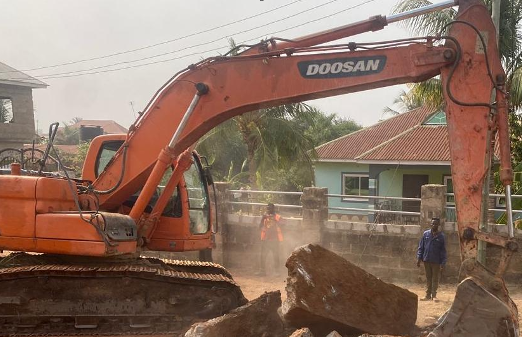 Heavy plant equipment on a civil works site